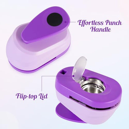 Circle Punch 1 Inch, Portable Large Hole Punch, 1 Inch Hole Punch, Effortless Circle Punches for Paper Crafts, Cardstock, Scrapbook, Festival Cards, DIY Arts