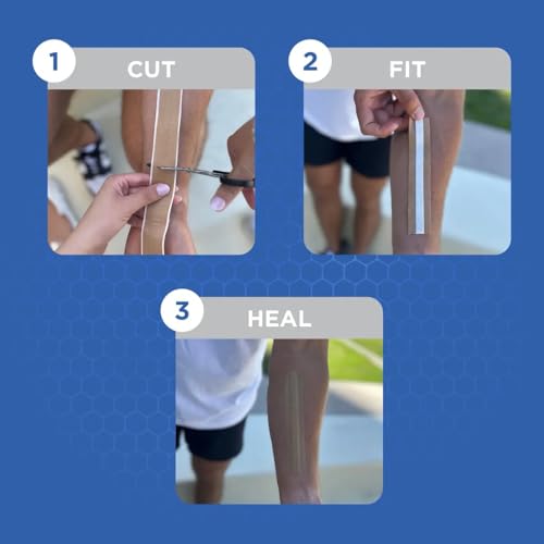 𝐂𝐮𝐭𝟐𝐅𝐢𝐭 𝐀𝐝𝐡𝐞𝐬𝐢𝐯𝐞 𝐁𝐚𝐧𝐝𝐚𝐠𝐞𝐬 - Flexible Fabric Bandage for Wound Care and First Aid, Long Lasting & Breathable - Custom Size for Minor Cuts and Scrapes, 1 Meter Long (Small) - size: Small