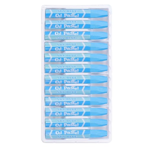 PATIKIL Sky Blue Oil Pastels, 48Pcs Soft Oil Crayons Pastels Stick Vibrant and Creamy Art Supplies Bulk for Artists Beginners Art Painting Drawing Blending Graffiti Gallery - color: Sky Blue