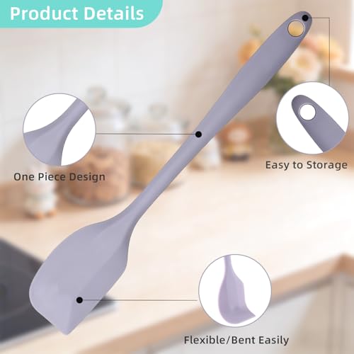 4 Pcs Silicone Spatula Set, Small Rubber Spatulas Silicone Heat Resistant Kitchen Tools for Flexible and Suitable for Kitchen Baking, Cooking, Stirring, and Scraping Seamless One Piece Design (4)