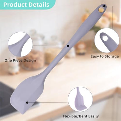4 Pcs Silicone Spatula Set, Small Rubber Spatulas Silicone Heat Resistant Kitchen Tools for Flexible and Suitable for Kitchen Baking, Cooking, Stirring, and Scraping Seamless One Piece Design (4)