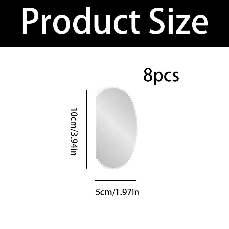 8 PCS Stainless Steel Pottery Ribs & Serrated Scrapers, Metal Ceramic Tools Set for Clay Sculpting and Pottery Making