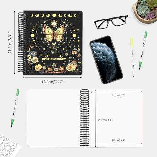 Hardcover Sketchbook,7.2"x8.3"Spiral Bound Drawing Pad, Butterfly | 150gsm(92lb)Acid-Free Thick Paper,Blank Art Journal for Adults,Artists&Beginners,Ideal for Sketching,Doodling and Mixed Media - color: butterfly