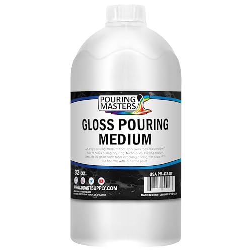 U.S. Art Supply Professional Gloss Pouring Medium 32oz (Quart) - size: 32 Fl Oz (Pack of 1)