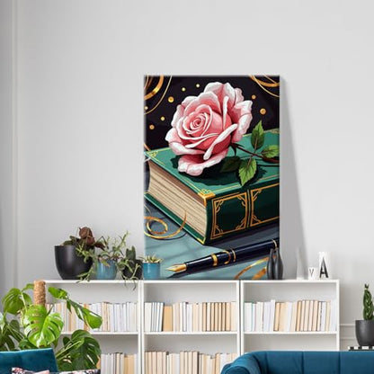 ATDMS Flower Paint by Numbers Kit for Adults with Frame, 8x12 Inch - color: Flower 275