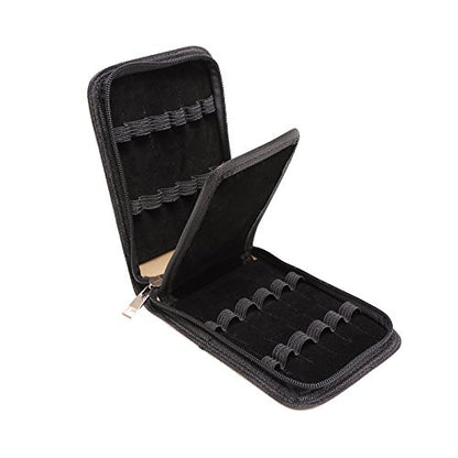 PU Leather Fountain Pen Case Roller Ball Pen Dispaly Holder Bag Pouch Beige 12 - size: Beige for 12 pens