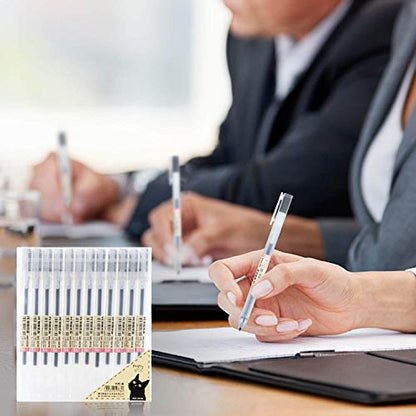 XSG Black Gel Pens[0.5mm]，Extra fine point pens Ballpoint pens For japanese Office School Stationery Supply 12 Packs - color: 0.5Black
