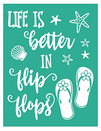 Summer Beach Themed Silk Screen Stencils, Reusable Mesh Transfer Patterns for DIY Painting, Wood Signs & Fabric Crafts - color: Ship Shops