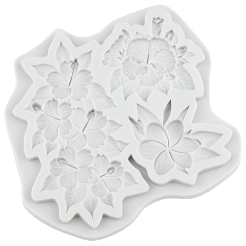 Flower Polymer Clay Mold Hibiscus Plumeria Flower Silicone Molds - color: Style G