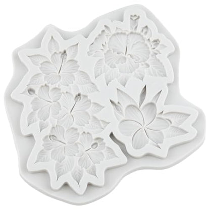 Flower Polymer Clay Mold Hibiscus Plumeria Flower Silicone Molds - color: Style G