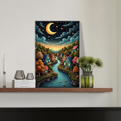 JOOZ Landscape Paint by Numbers Kit for Adults with Frame, 8x12 Inch - color: Landscape 072