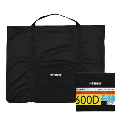MEEDEN Art Portfolio Bag: 18 x 24 Inch Black Canvas Portfolio Case - size: 18"x 24"