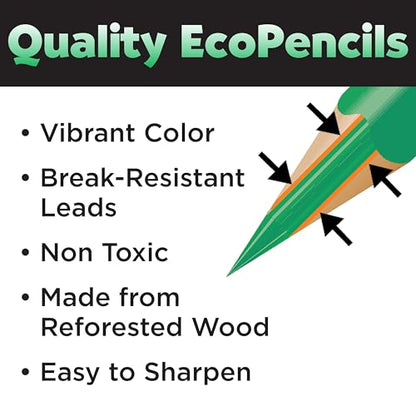 Faber-Castell Metallic EcoPencils, 200 Colored Pencils for Classrooms