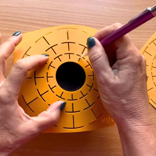 Mandala Dotting Stencils for Tea Light Candle Holder Castings - Happy Dotting Company - 2 Pack Contains a 18 Segment and 12 Segment silione templates for Making guidelines