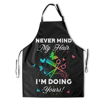 Giwawa Unisex Adult Apron Waterproof Stain Resistant Kitchen Cooking Apron with 2 Pockets for BBQ Grill Painting - color: Hairstylist