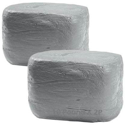 ReArt Natural Air-Dry Clay, Pottery Clay, All-Purpose Modeling Clay 20lbs for Sculpting, Hand Modeling and Throwing (Gray) - color: Gray-1