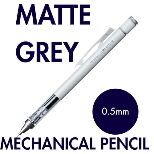 Tombow Mechanical Pencil 0.5mm, Navy & Gray with Eraser Refills Set
