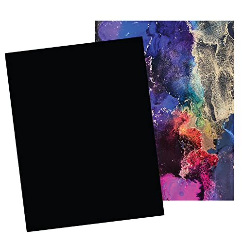 Alcohol Ink Paper- 10 Pack Reusable Synthetic Matte Black 11” x 14” – Non-Absorbent Tear Resistant Polypropylene Material – Recyclable - color: Black, size: 11 x 14 Inches