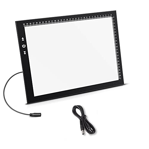 HSK 9”x13”LED Artist tracing Light Box Copy Table, Adjustable High Brightness Light Pad for Tatto Drawing, Sketching, Animation, Diamond Painting Accessories - size: 01 - 9”x13”