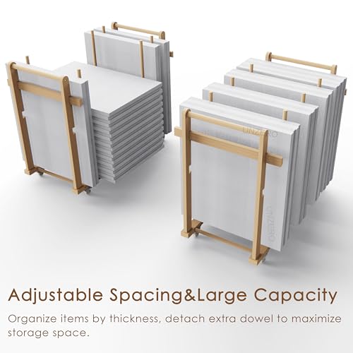 Art Storage Rack, Art Canvas Storage, Art Drying Rack, Canvas Boards Rack Art Storage with Handle & Caster Wheels for Drawing Board, Panel, Paper Pad for Art Studios, Artworks, Gallery - size: 18"D x 39.5"W x 32.5"H