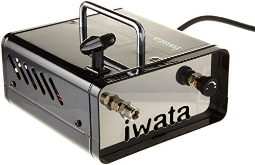 Iwata Ninja Jet Airbrush Compressor – 110-120V Quiet Compact Mini Air Compressor with Hose & Adaptors – Maintenance-Free, Adjustable Pressure – For Hobbyists, Artists, Cake & Model Painting
