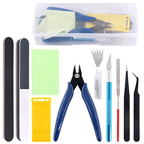 10Pcs Model Tools Craft Set Modeler Building Kit for Basic Model Assembling, Building and Repairing