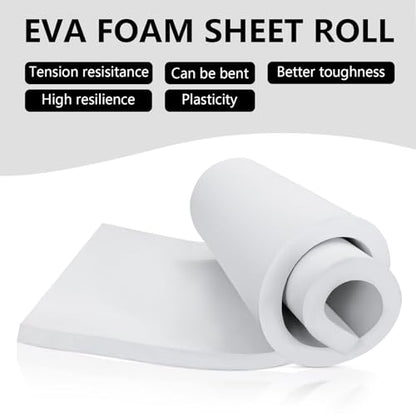 20mm Thick White Eva Foam Cosplay Sheets roll, 13.9" x 39" Premium eva Craft Foam for Cosplay Costume by MEARCOOH - color: White, size: Thickness-20mm
