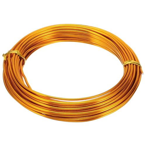 PATIKIL 32.8ft Aluminum Wire, 1pcs Jewelry Wire Aluminum Craft Wire 2mm 12 Gauge Wire Metal for Jewelry Making Beading Crafting Pendants Art, Gold - color: Gold, size: 2mm