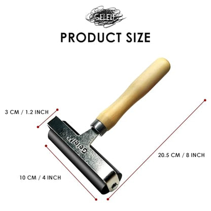 GELELF Smooth Peeling Brayer Roller - Wood Hand Roller Rollers Ink Roller Tape Roller for Gluing Taping Gel Printing Inking Block Printmaking Stamping Scrapbooks (#6: 4 Inch (10CM)) - color: #6: 4 Inch (10CM)