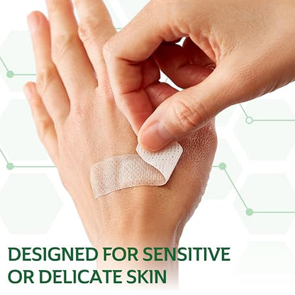 CURAD Truly Ouchless!® Silicone Bandages, .75" x 3", For Sensitive or Delicate Skin, Flexible Fabric, Protects Scrapes, Cuts & Burns, 20 Count