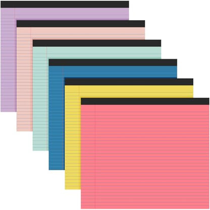 Lincia 6 Pcs Legal Pads Landscape Notebook, Childish Color - color: Childish Color