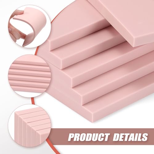 Bobblebro 6 PCS 4"x6" Soft Linoleum Blocks for Printmaking & Stamp Making | Rubber Linocut Block for Stamp Carving, Relief Printing, Handcraft DIY, Journal Decoration and Daily Artistic Practice - style: 4X6-6PCS
