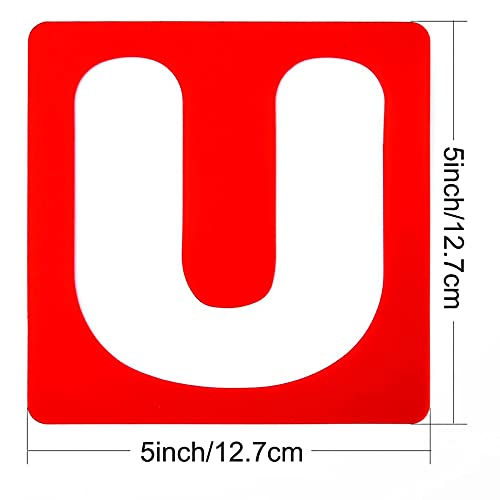 TecUnite 26 Pcs Alphabet Stencils Set, Plastic Letter Templates for Crafts | 5 x 5 Inches, Complete A-Z Letter Stencils for Painting, Reusable Letter Guides, Classroom Learning, Scrapbooking, DIY Decor - size: 5 x 5 Inches