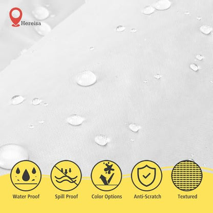 White 6 Pack Plastic Table Cloth 84", Disposable Round Tablecloth Table Cover, Plastic Table Cloths for Parties - color: Fa2 - White, size: 6 PACK | Round | 84 Inch