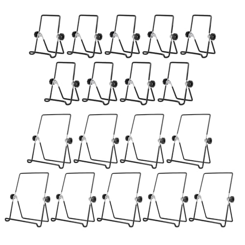 18 Pack Adjustable Wire Easel Stands, 2 Sizes Foldable Display Holders