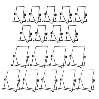 18 Pack Adjustable Wire Easel Stands, 2 Sizes Foldable Display Holders