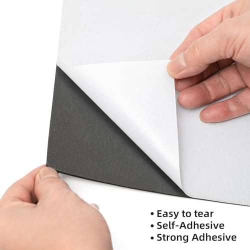 MEARCOOH Self Adhesive Foam Sheets, Black 9x12 Inch 2mm Sticky Eva Foam Paper for Crafts Cardmaking Photo Frames Classroom Scrapbooking Christmas Crafts (Black 10 Sheets) - color: Black Self-adhesive, size: 9X12in-2mm