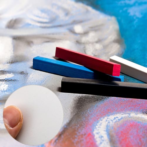 Fuyoooo 24 Sheet Sanded Pastel Paper for Artists 500 Grit Sanded Paper for Art Dry Painting Oil Pastel (9 x 12 Inch,White) - color: White