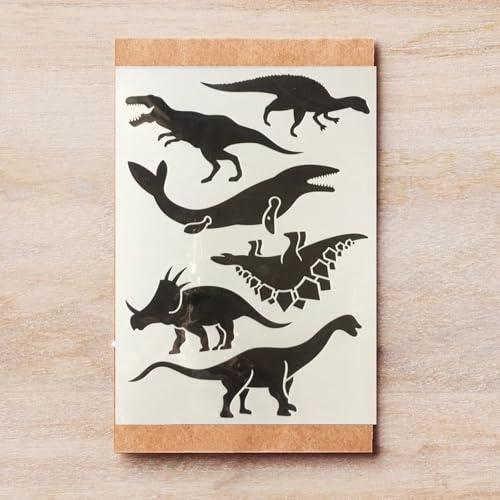 TIAMECH A4 Reusable Dinosaur T-Rex Triceratops Stencil for Painting - style: 6 Dinosaur