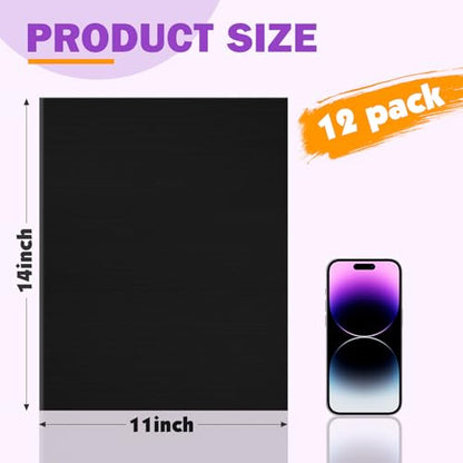 12 Pack Black Canvas for Painting 11x14 Inch, Canvas Boards for Painting, Cotton Primed Acid Free Blank Canvas Panels for Oil, Acrylic Paint and Tempera. - size: black canvas 11x14in 12pack