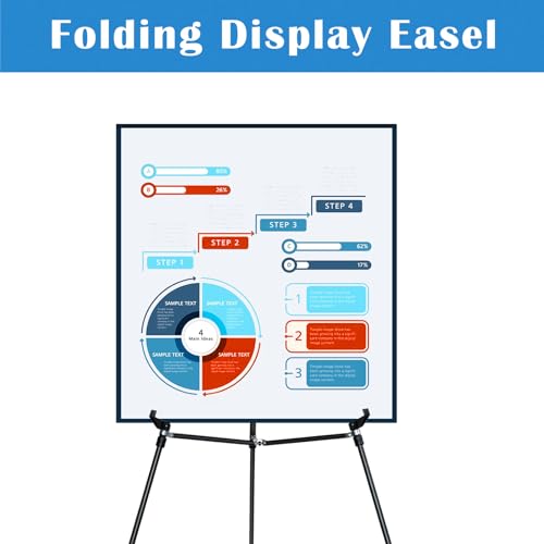 70" Adjustable Aluminum Display Easel Stand, Holds 20 lbs | Versatile Tripod Easel for Artistic Presentations, Lightweight and Sturdy for Art Shows, Exhibitions, and Studios,2 Pack - style: 2 Pack