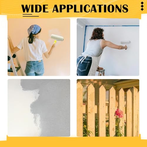 2 Pack Foam Paint Roller Covers, 9 Inch Paint Rollers with 2 Frame | High Density Foam Paint Roller Kit for Painting Walls, Cabinet, Ceilings, House