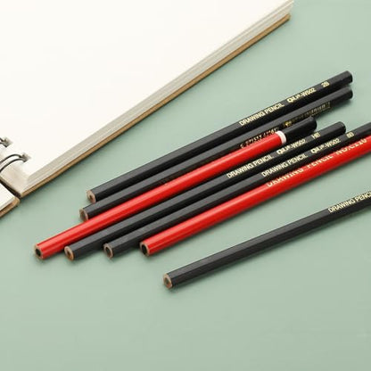 PATIKIL 12Pcs 8B Drawing Pencils for Sketching, Hexagonal Sketch Pencils for Drawing Writing Art Sketching Artists Beginners, Black - style: 8B