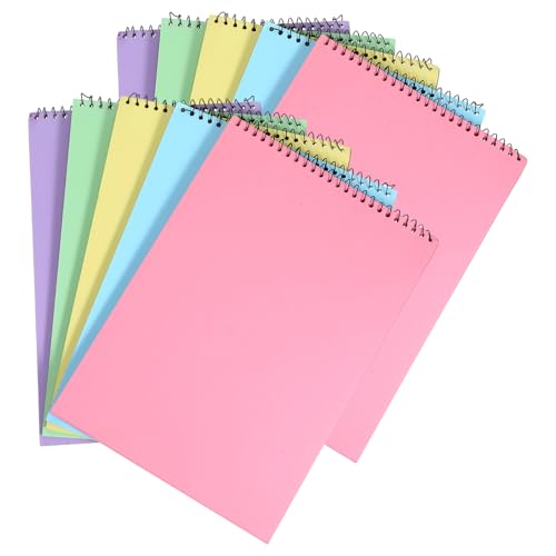 kuyeyzu Top Spiral Notebook A4 Size 30 Sheets 5 Pastel Colors for Work | Vibrant 5-color set, top-bound spiral design, compact 30-sheet notebook, smooth writing paper, organized note-taking