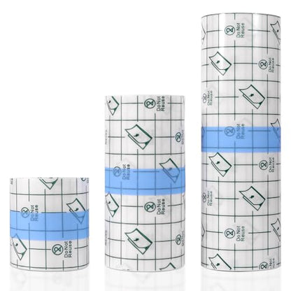 3 Rolls Transparent Waterproof Bandages Film Dressing Clear Adhesive Dressing Tape, Post Surgical Shower Shield for Tattoos Swimming 3 Sizes (2 Inch, 4 Inch, 6 Inch Wide) - size: 3 PCS (2 Inch, 4 Inch, 6 Inch Wide)
