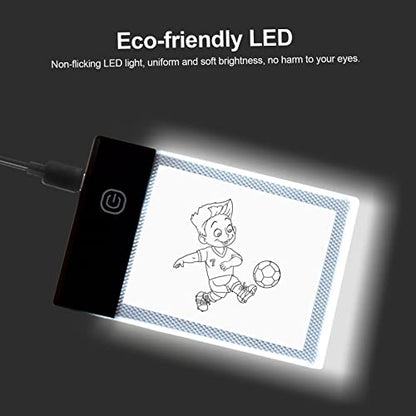 Mini Led Light Pad with 5 Flip Books, Flip Book Kit with Light Pad LED Light Box Tablet，300 Sheets Drawing Tracing Animation Sketching, USB Powered Light Box