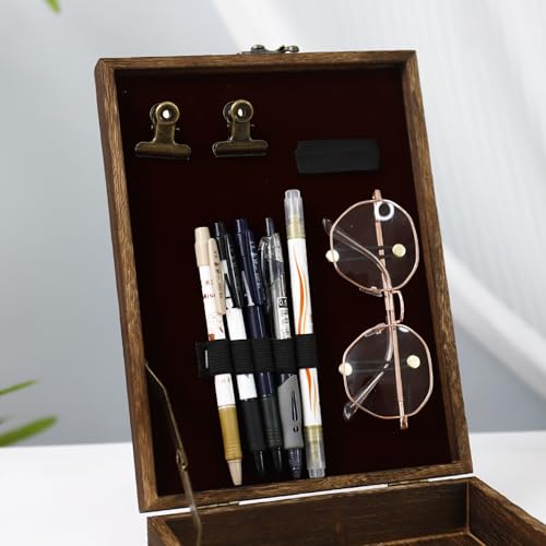 Writers Messenger Wooden Box,Handmade Retro Crossbody Sketch Tool Box,Portable Artist Bag Painting Brush Storage,Sketch Box Easel for Outdoor Painting,Field Note Organizer