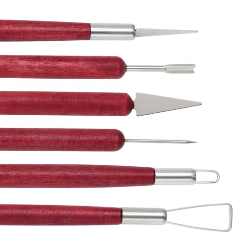 suiwotin 6pcs Clay Sculpting Tools Set, Pottery Trimming Tools
