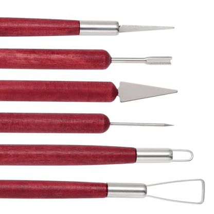 suiwotin 6pcs Clay Sculpting Tools Set, Pottery Trimming Tools