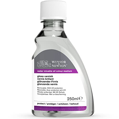Winsor & Newton Artisan Gloss Varnish, 250ml (8.4-oz) bottle | UV Resistant, Glossy Finishing Treatment, Seals Pores on Oil Paint Film, Balances Surface Sheen, Non-Yellowing - color: Artisan Gloss Varnish, style: 8.4-oz Bottle